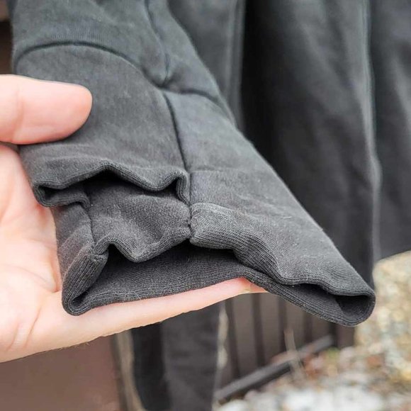 Black Kania Oversized Hood Sweatshirt Cardigan with Detached Belt - Picture 7 of 9